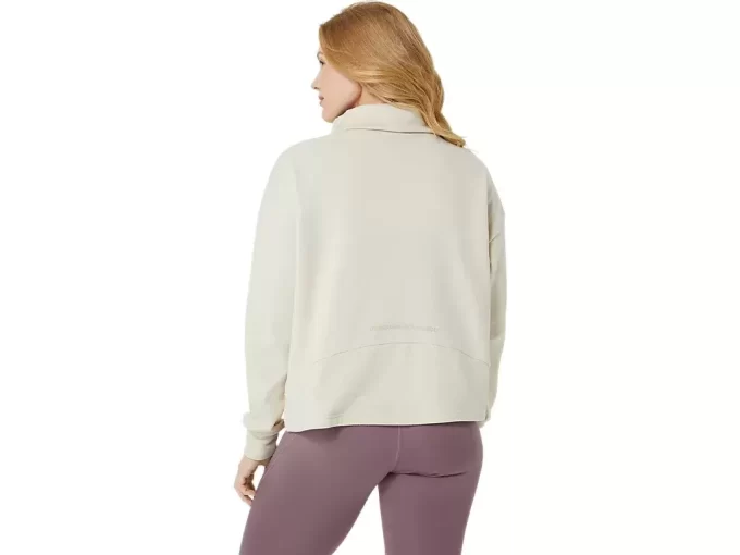 Bluzka z wysokim kołnierzem z dzianiny frotte