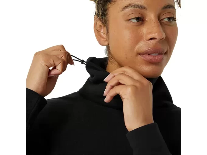 Bluzka z wysokim kołnierzem z dzianiny frotte Bluzka z wysokim kołnierzem z dzianiny frotte