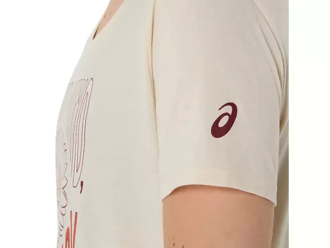 DAMSKI KOSZULKA Z DEKOLTEM W SZPIC Z NAPISEM SŁONECZNIK