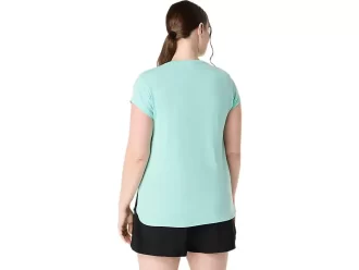 DAMSKI TOP Z OKRĄGŁYM KOŁNIERZEM W KOLORZE MELANŻOWYM