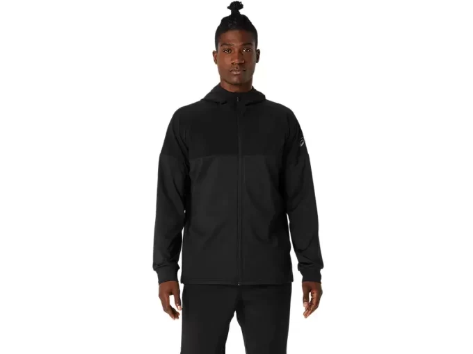 DZIANINOWA BLUZA Z KAPTUREM I ZAPINANYM NA ZAMEK