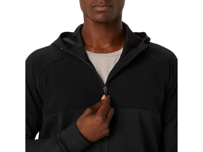 DZIANINOWA BLUZA Z KAPTUREM I ZAPINANYM NA ZAMEK