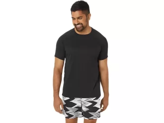 DZIANINOWY TOP Z KRÓTKIM RĘKAWEM Z OTWIERANYMI KRÓTKIM RĘKAWEM