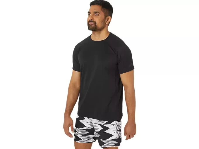 DZIANINOWY TOP Z KRÓTKIM RĘKAWEM Z OTWIERANYMI KRÓTKIM RĘKAWEM