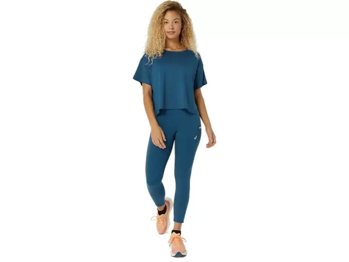 ELASTYCZNA BLUZA Z KRÓTKIM RĘKAWEM