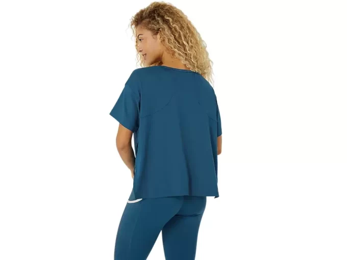 ELASTYCZNA BLUZA Z KRÓTKIM RĘKAWEM