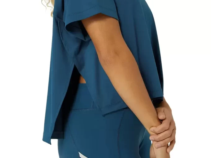 ELASTYCZNA BLUZA Z KRÓTKIM RĘKAWEM