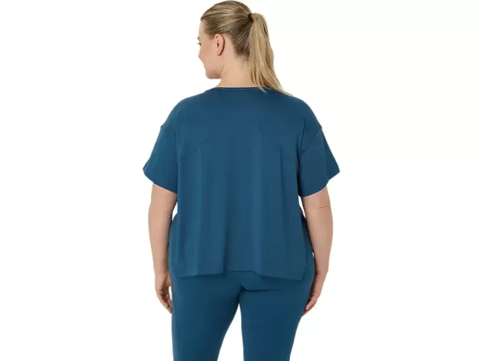 ELASTYCZNA BLUZA Z KRÓTKIM RĘKAWEM