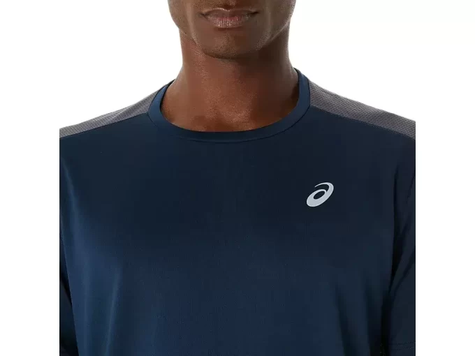 LITE-SHOW SIATECZKOWA BLUZKA Z KRÓTKIM RĘKAWEM