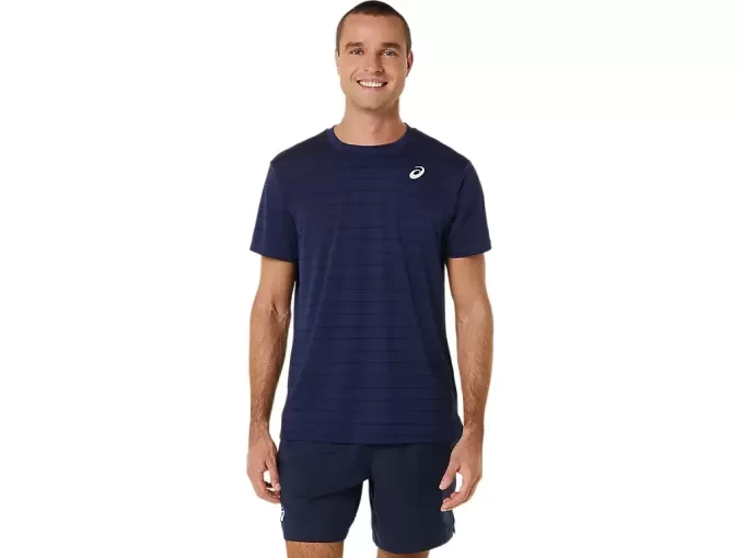 MĘSKA KOSZULKA Z KRÓTKIM RĘKAWEM W PASKI